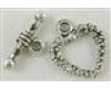 Tibetan Silver Heart Toggle & T Bar